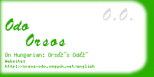 odo orsos business card